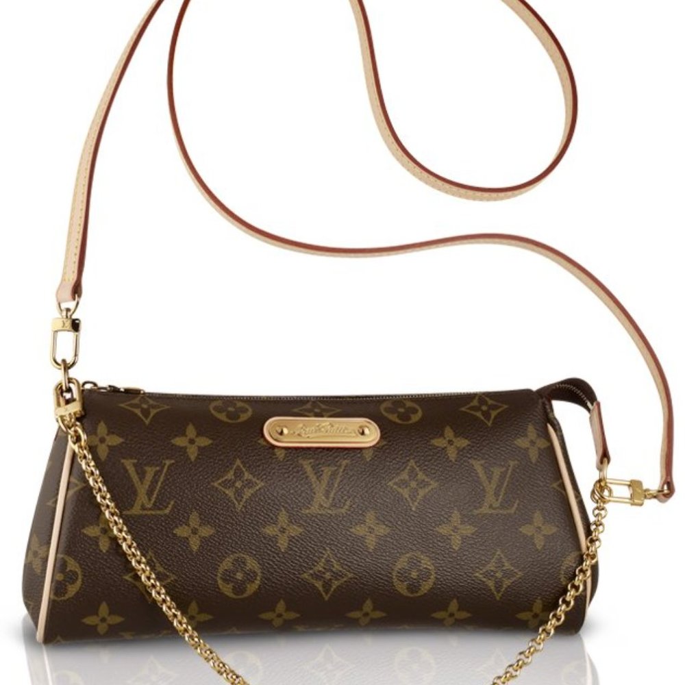 Louis Vuitton Brown Monogram Shoulder Bag with Gold Hardware